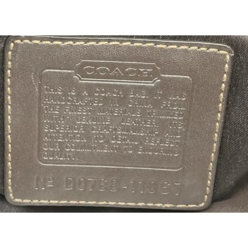 Coach Y2K Brown Signature Jacquard&Leather Hobo Bag #11067